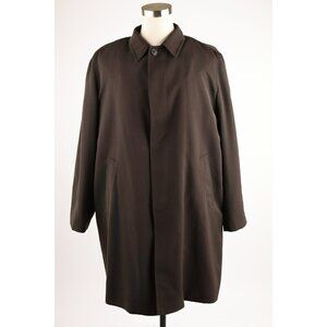 LNWOT Zegna Waterproof Trench Coat SZ XL/ 44 Brown W/ Removable Faux Fur Liner